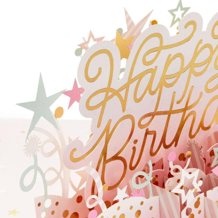 Hallmark Here's To A Happy Year Ahead 3D Pop-Up Birthday Card