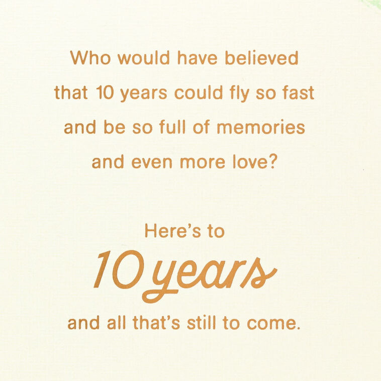 Hallmark Here's To All That's Still To Come 10th Anniversary Card
