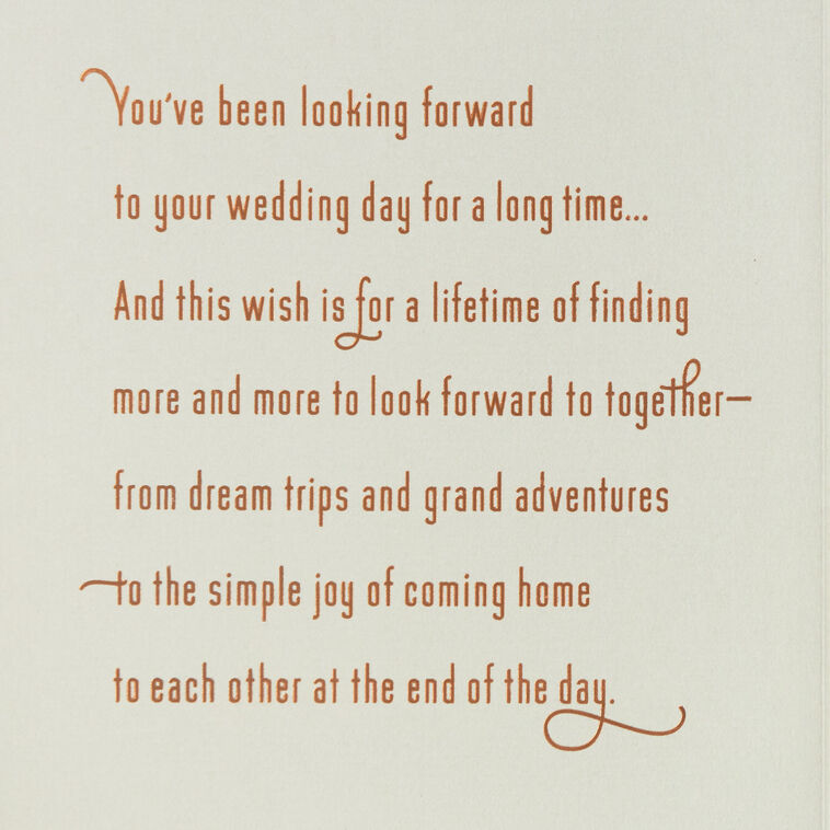 Hallmark Here's To All The Happiness Ahead For You Wedding Card