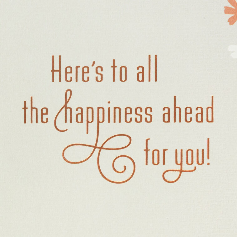 Hallmark Here's To All The Happiness Ahead For You Wedding Card