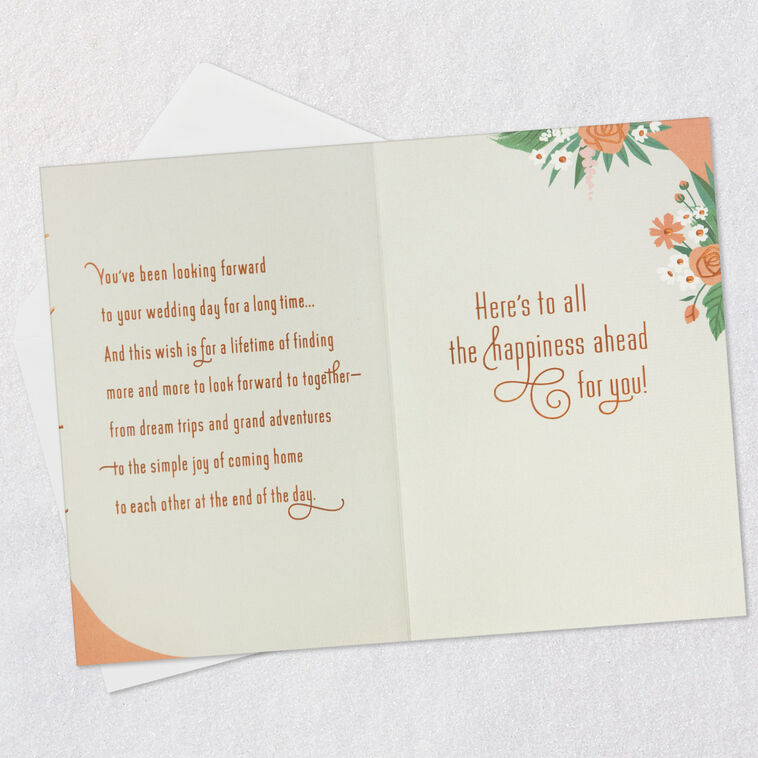 Hallmark Here's To All The Happiness Ahead For You Wedding Card