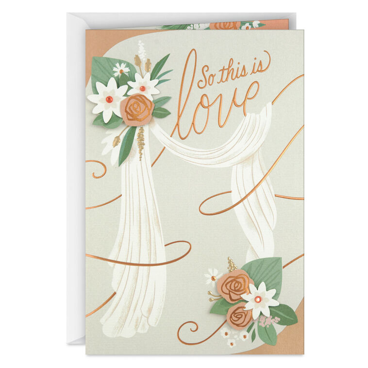 hallmark Here's to All the Happiness Ahead for You Wedding Card