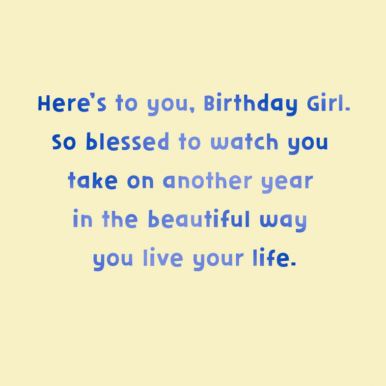 Hallmark Here's To The Beautiful Way You Live Birthday Card For Granddaughter