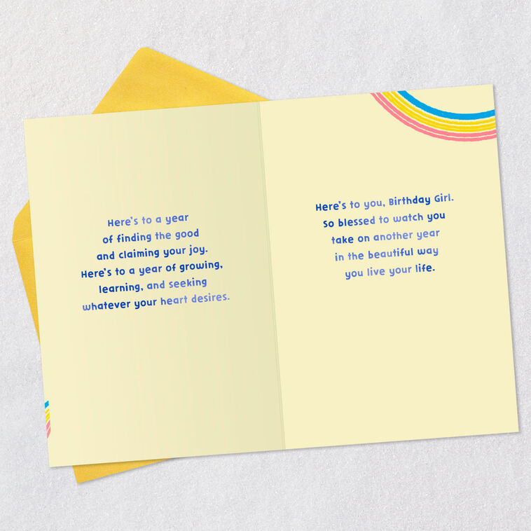 Hallmark Here's To The Beautiful Way You Live Birthday Card For Granddaughter