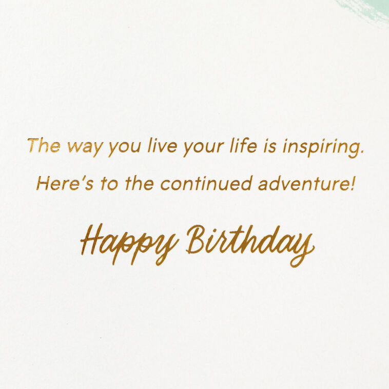 Hallmark Here's To The Continued Adventure 70th Birthday Card