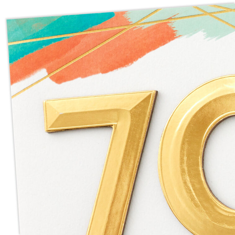 Hallmark Here's To The Continued Adventure 70th Birthday Card
