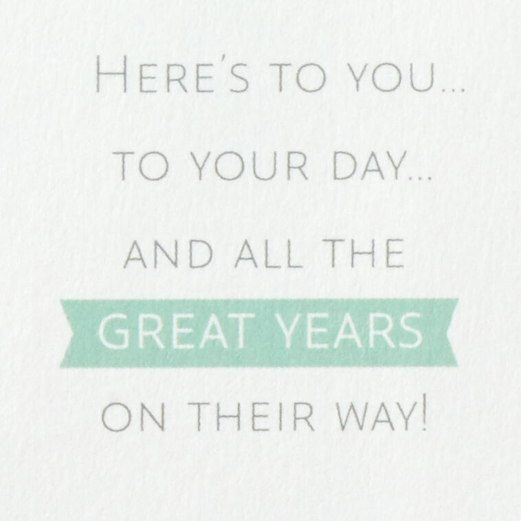 Hallmark Here's To You 3D Pop-Up 40th Birthday Card
