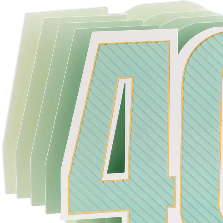 Hallmark Here's To You 3D Pop-Up 40th Birthday Card