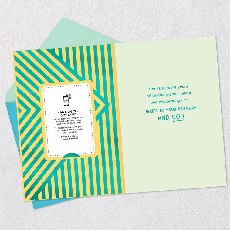 Hallmark Here's To You Cake And Candles Gift Card Greeting Birthday Card