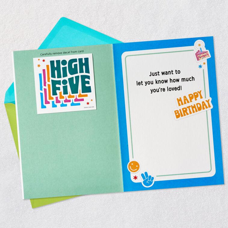Hallmark High Five Birthday Card For Kids With Decal