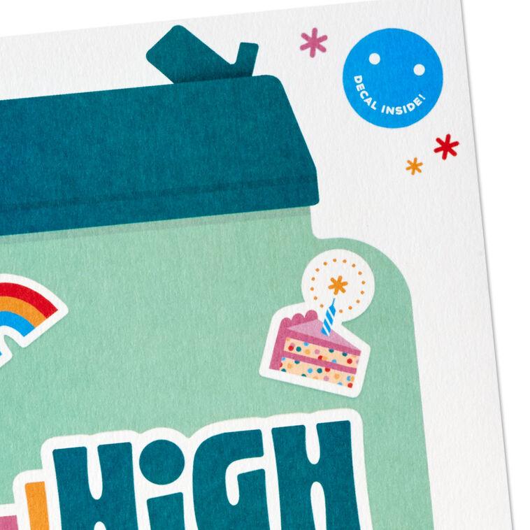Hallmark High Five Birthday Card For Kids With Decal