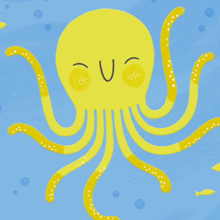 Hallmark High-Five Octopus Blank Congratulations Card