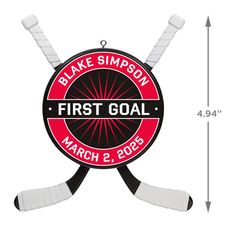 Hallmark Hockey Star Personalized Ornament Custom Text