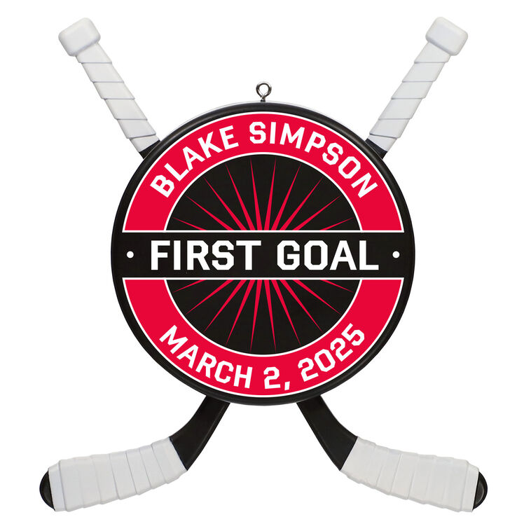 hallmark Hockey Star Personalized Ornament Custom Text