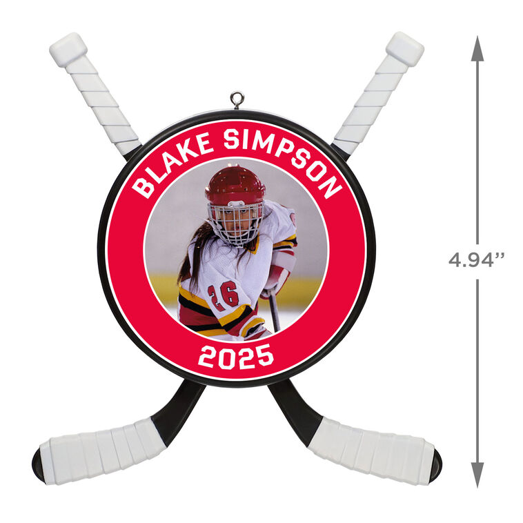 Hallmark Hockey Star Personalized Photo Ornament Custom Photo And Text