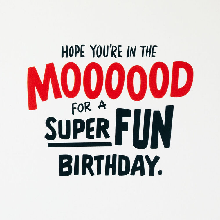 Hallmark Hole-y Cow Customizable Kids Birthday Card With Age Stickers
