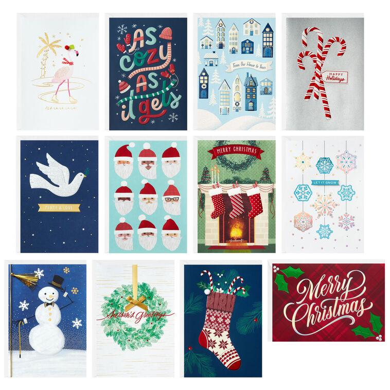 hallmark Holiday Glam Christmas Cards Assortment Set of 12