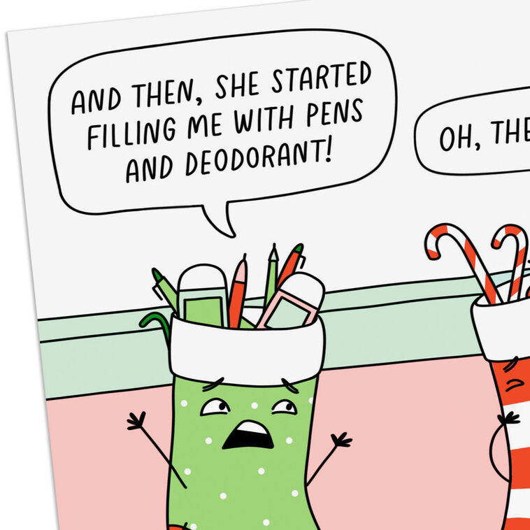 Hallmark Holiday Horror Stockings Funny Christmas Card