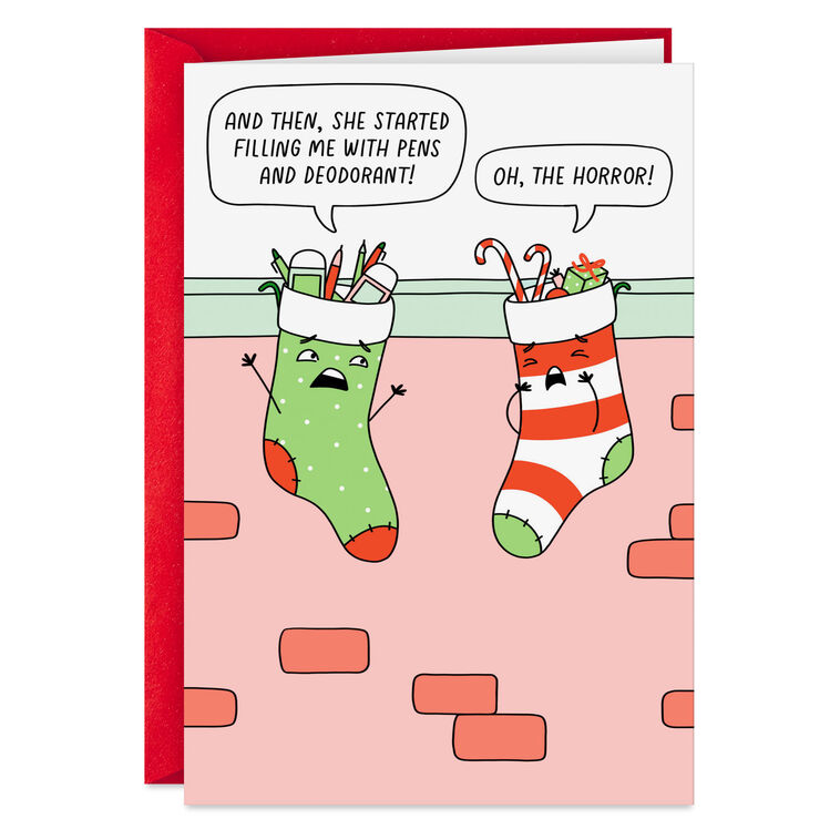 hallmark Holiday Horror Stockings Funny Christmas Card