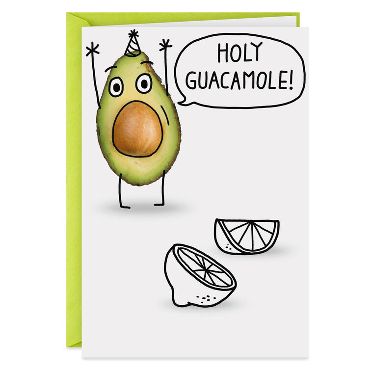 hallmark Holy Guacamole Avocado Funny Birthday Card