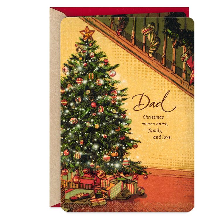 hallmark Home Family Love Christmas Tree Christmas Card for Dad