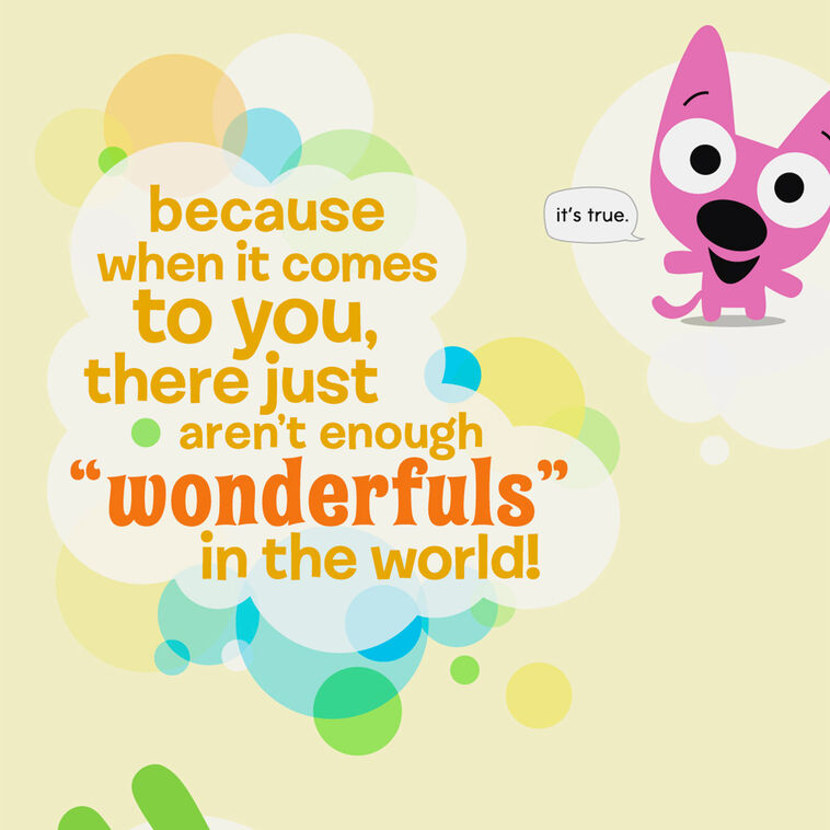 Hallmark Hoops&yoyo™ You Are Wonderful Birthday Card With Sound
