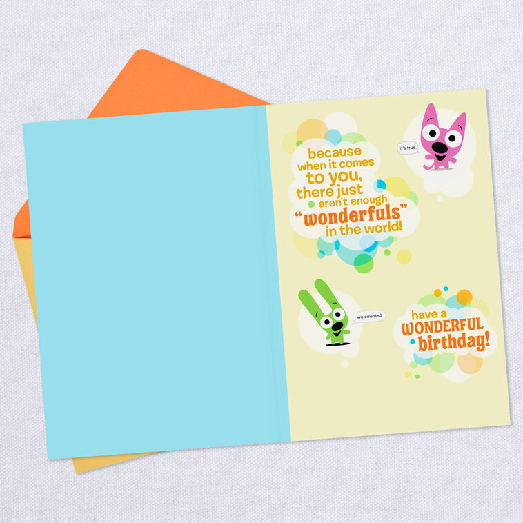 Hallmark Hoops&yoyo™ You Are Wonderful Birthday Card With Sound