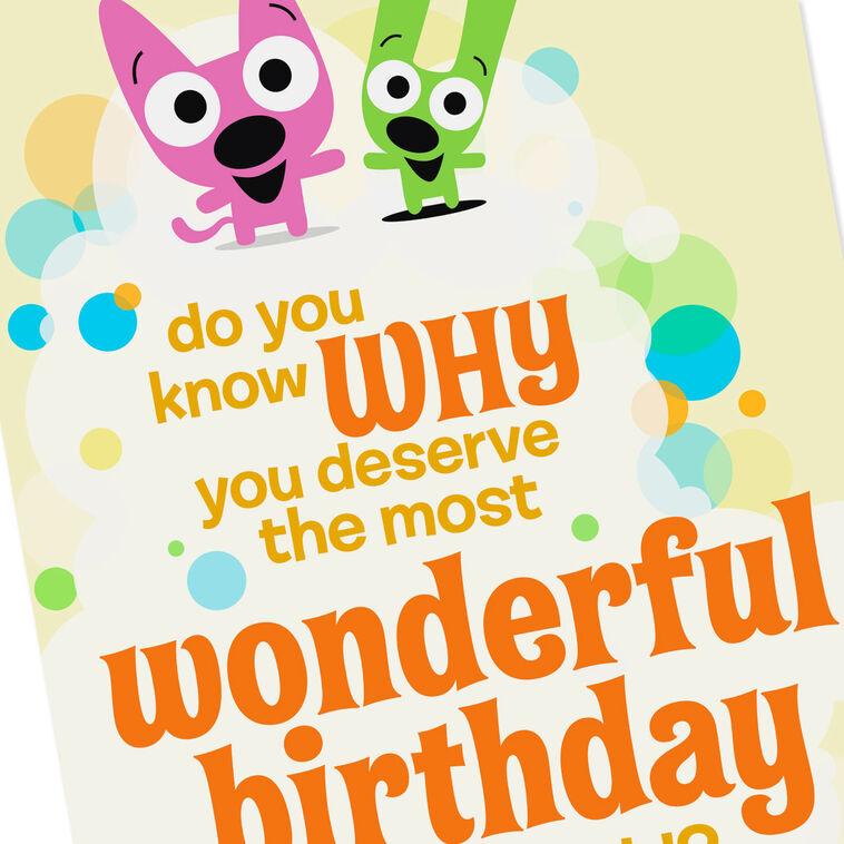 Hallmark Hoops&yoyo™ You Are Wonderful Birthday Card With Sound
