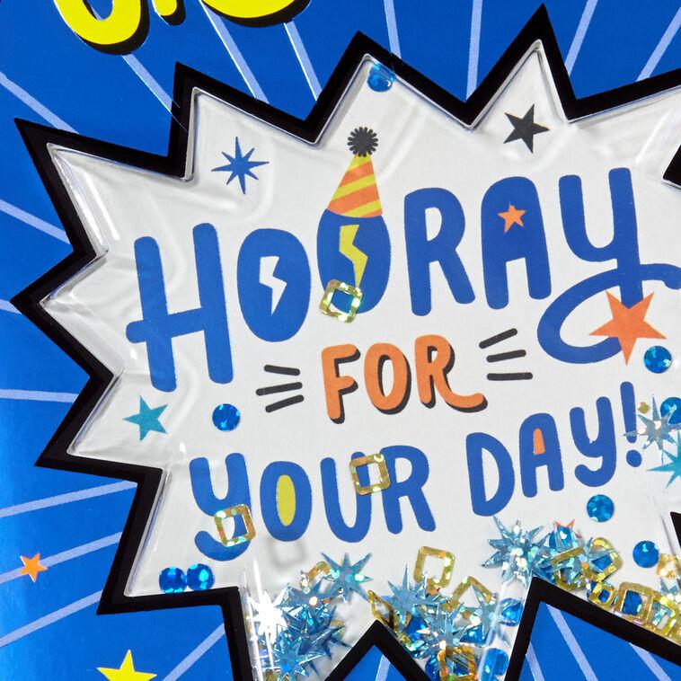 Hallmark Hooray For Your Day Confetti Shaker Birthday Card For Grandson