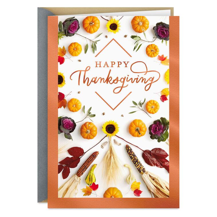 hallmark Hope Happiness Surrounds You Thanksgiving Card