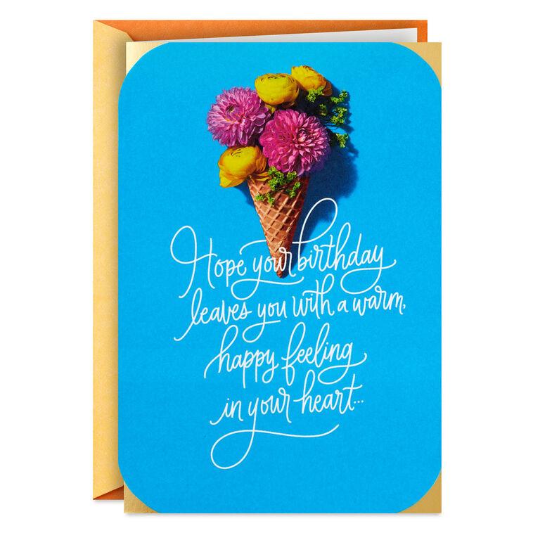 hallmark Hope You Feel Happy in Your Heart Birthday Card for Friend
