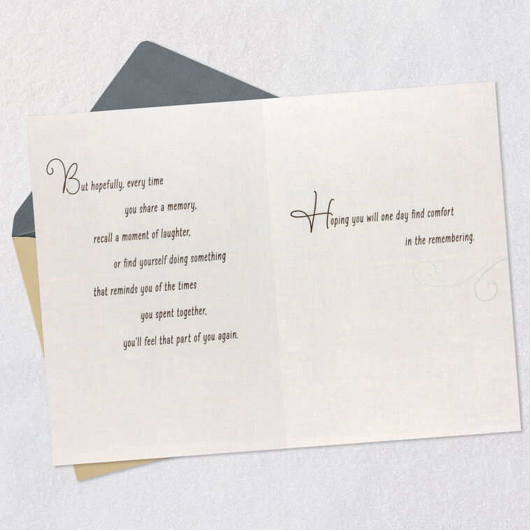 Hallmark Hope You'll Find Comfort In The Remembering Sympathy Card