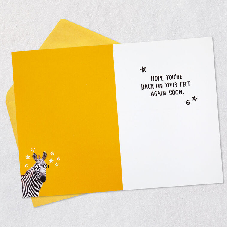 Hallmark Hope You're Back On Your Feet Soon Funny Get Well Card