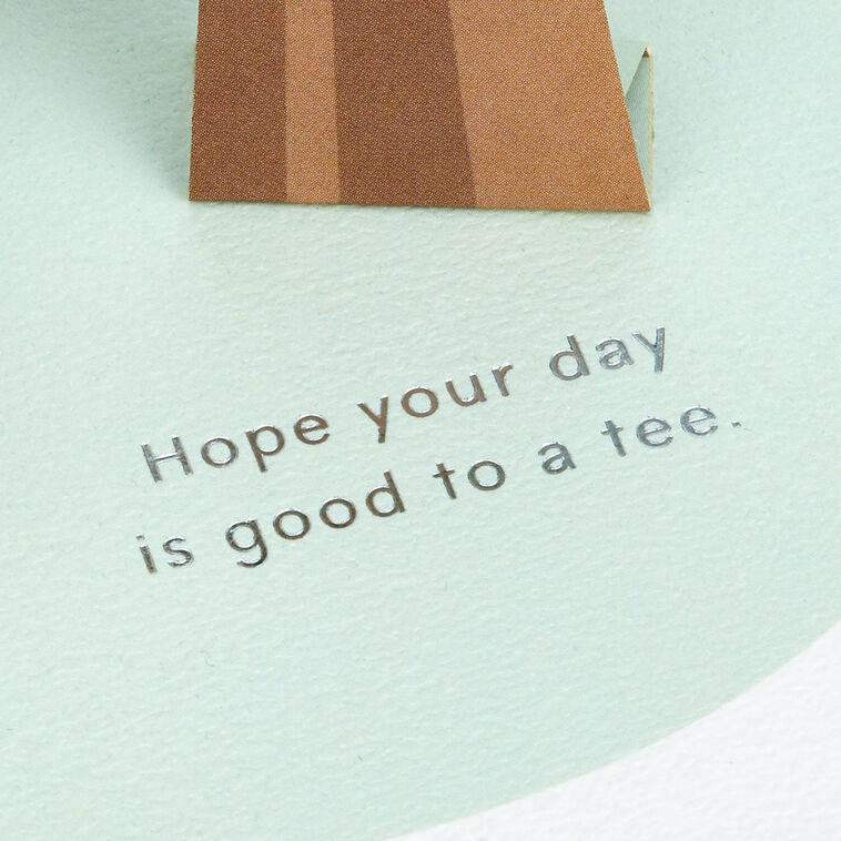 Hallmark Hope Your Day Is Good To A Tee Golf 3D Pop-Up Card