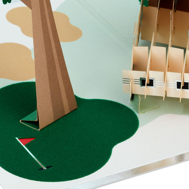 Hallmark Hope Your Day Is Good To A Tee Golf 3D Pop-Up Card