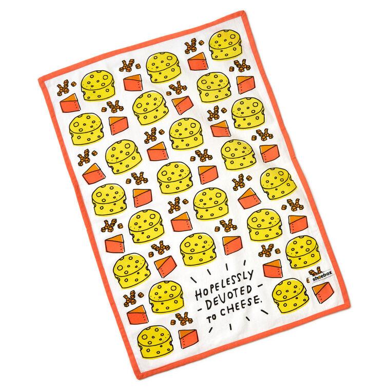 Hallmark Hopelessly Devoted To Cheese Funny Tea Towel 18x26