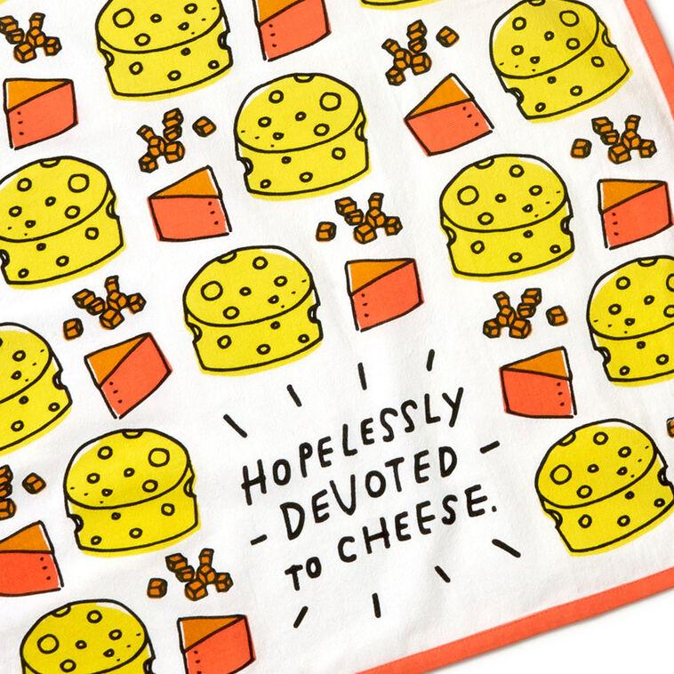 Hallmark Hopelessly Devoted To Cheese Funny Tea Towel 18x26