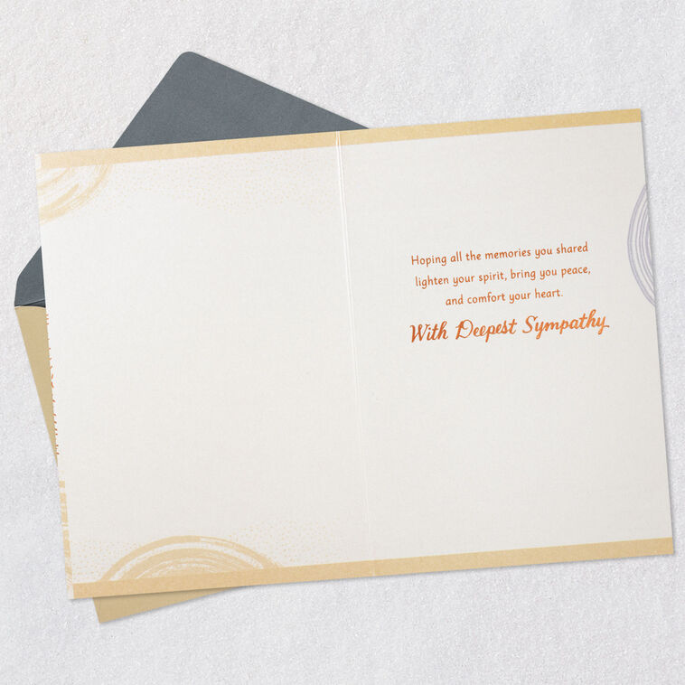 Hallmark Hoping Memories Bring You Comfort Sympathy Card From Us
