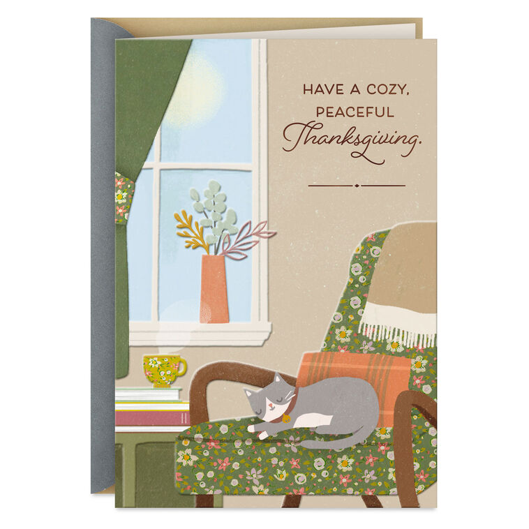 hallmark Hoping the Season Warms Your Heart Thanksgiving Card