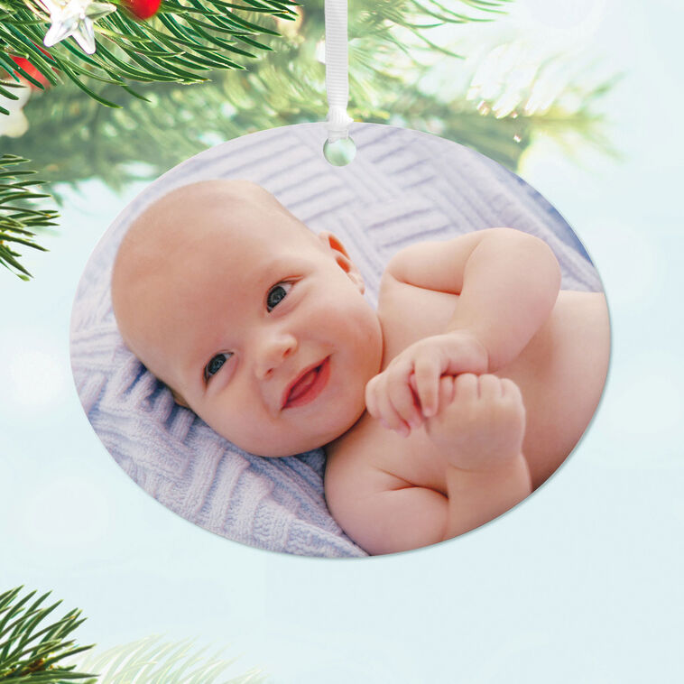 Hallmark Horizontal Oval Metal Personalized Ornament Custom Photo
