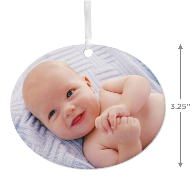 Hallmark Horizontal Oval Metal Personalized Ornament Custom Photo