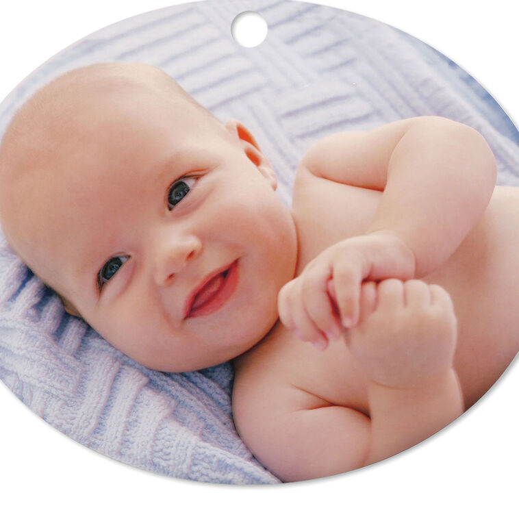 Hallmark Horizontal Oval Metal Personalized Ornament Custom Photo
