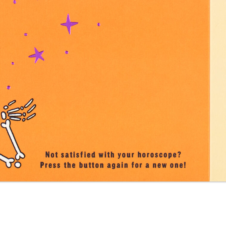 Hallmark Horror-Scope Spinner Funny Halloween Card With Sound And Light