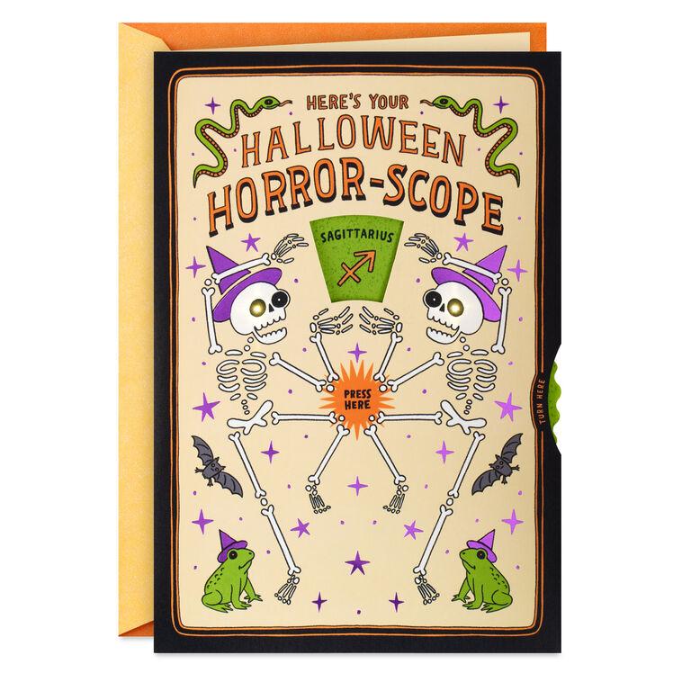 hallmark Horror-Scope Spinner Funny Halloween Card With Sound and Light