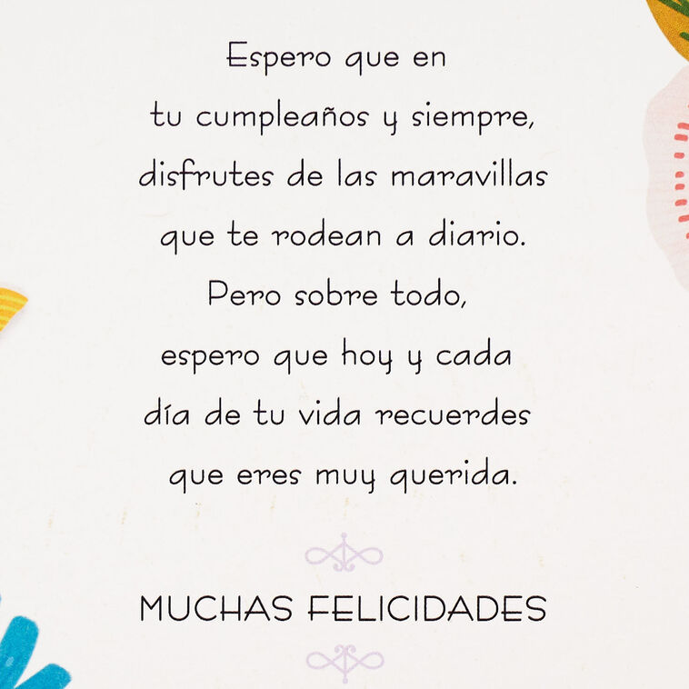 Hallmark How Loved You Are Spanish-Language Birthday Card For Granddaughter