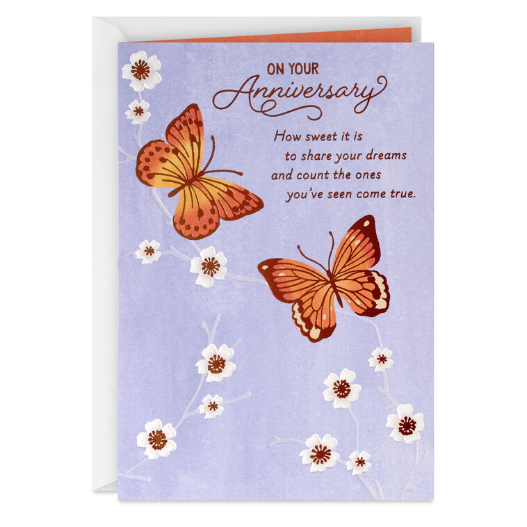 hallmark How Sweet to Share Your Dreams Anniversary Card for Couple