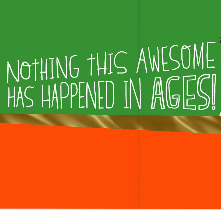 Hallmark Huge News Party Dinosaur Funny Birthday Card For Kids