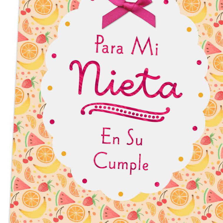 Hallmark Hugs And Wishes Spanish-Language Birthday Card For Granddaughter