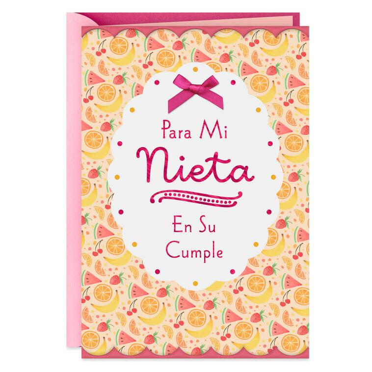 hallmark Hugs and Wishes Spanish-Language Birthday Card for Granddaughter