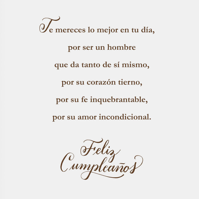 Hallmark Husband And Friend Spanish-Language Religious Birthday Card